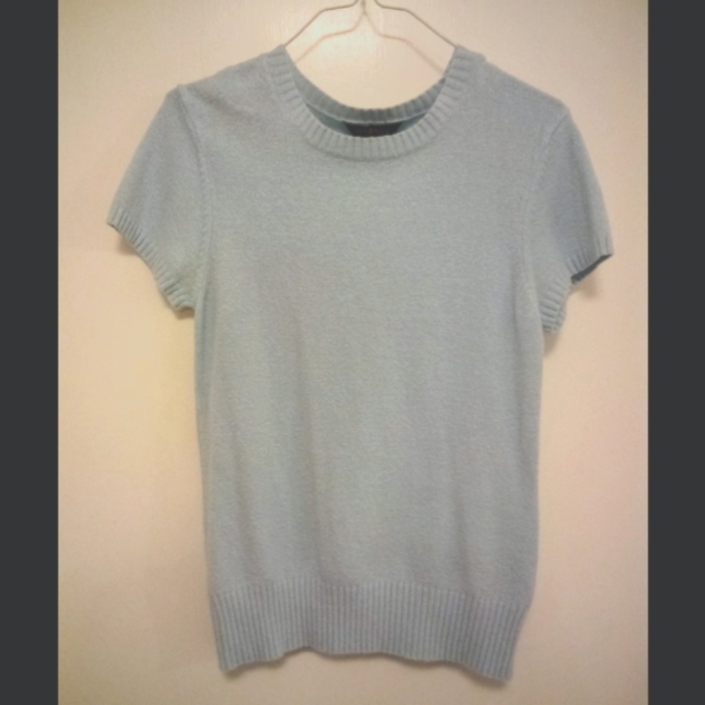 Light Blue Sweater, Short Sleeve